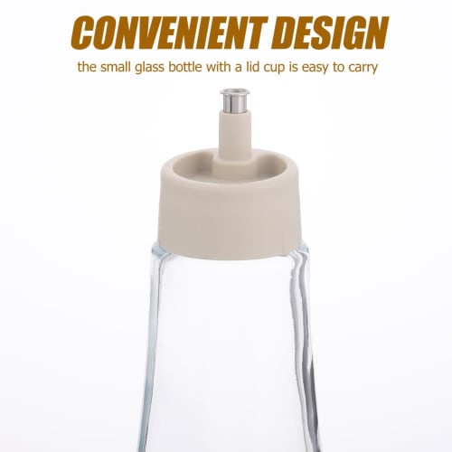 GLEAVI 2-Piece Refillable Mouthwash Bottle with Pump for Oil and Vinegar Soap