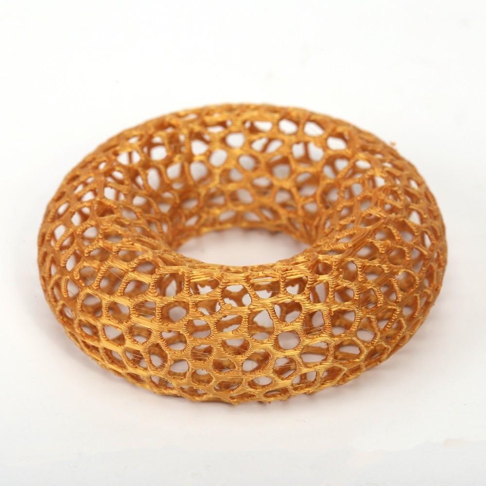 Hollow Round Aquarium Fish Shelter 3D Printed Shrimp Shelter Cave Fish Tank Decor Gold-8cm