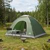 Camping Tent with Roof and Air Ventilation Green 335 x 275 x 180 cm