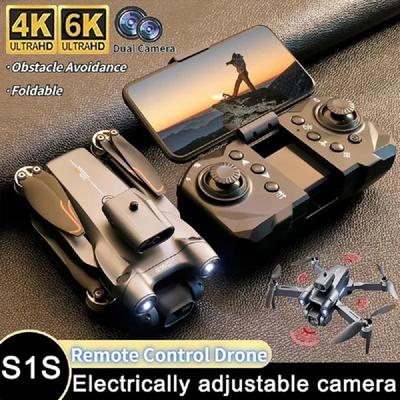 New S1S RC Drone Professional 4/6K HD Dual Camera Obstacle Avoidance WIFI FPV Optical Flow Brushless Mini Foldable Quadcopter