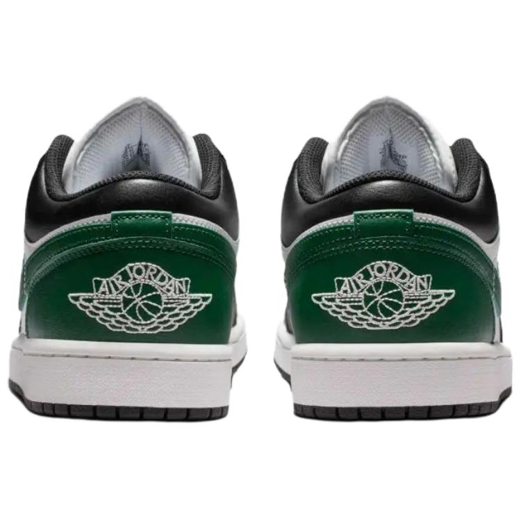 Air Jordan 1 Low Black Gorge Green Summit White Men Sneakers 553558-047