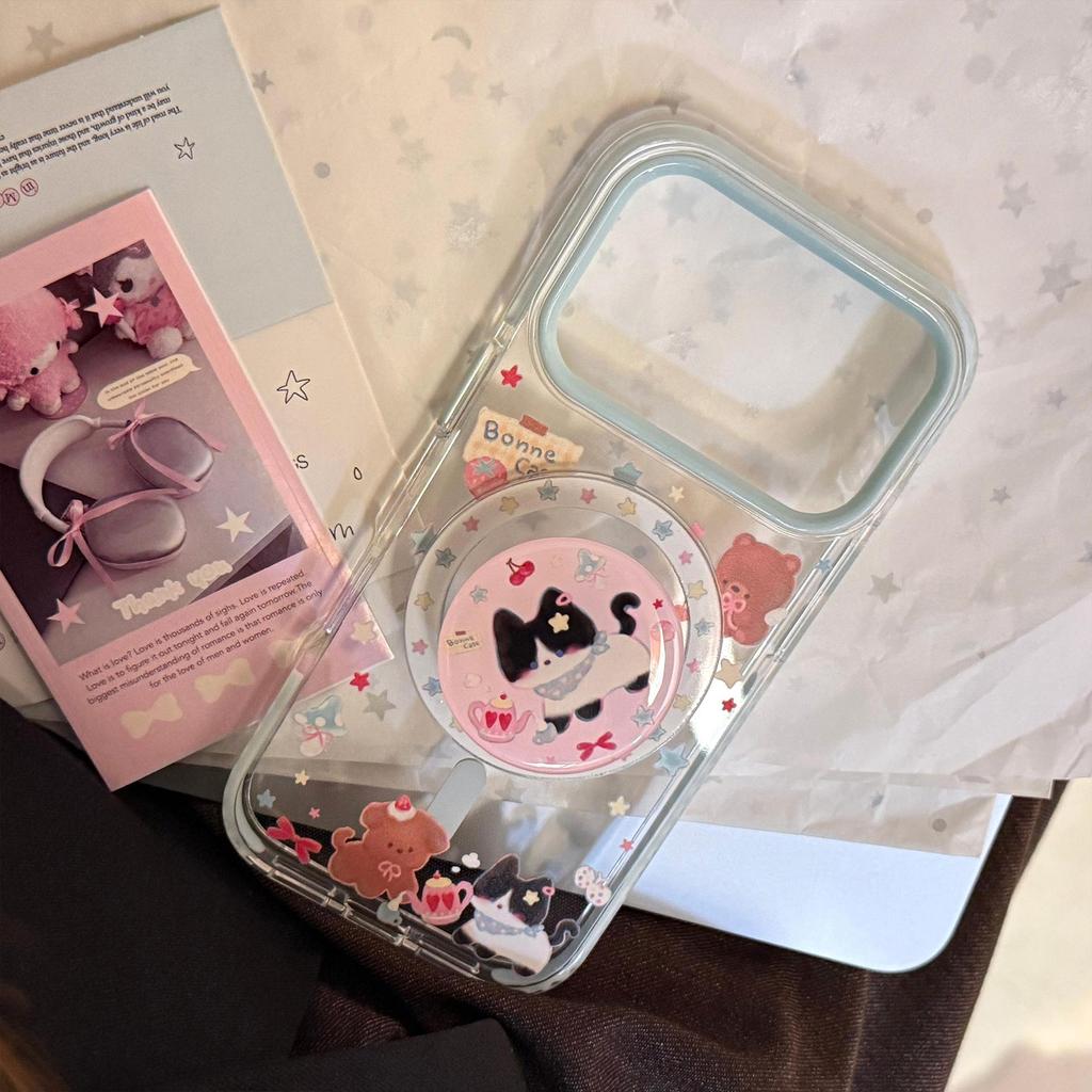 Cute Cat Magnetic Phone Case for iPhone 16, iPhone 17, and iPhone 17 Pro Max