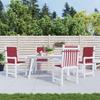 Garden Chair Cushions for Low Back Chairs 4 Pcs Burgundy 100 X 50 X 3 Cm