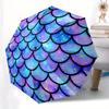 Fish Scale Automatic Umbrella Compact 8 Rib Design For Outdoor Daily Compact Umbrella And Festive Gift Y272