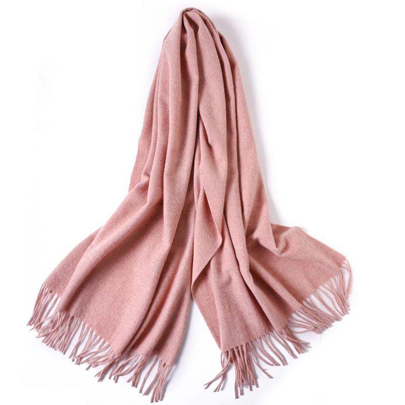 Pure Wool Scarf Winter Men and Women Senior Couple Grey Scarf Shawl Gift Boyfriend Birthday Gift