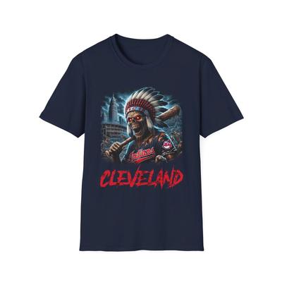 Men's and Women's T-shirts Cleveland Indians Horror Mashup