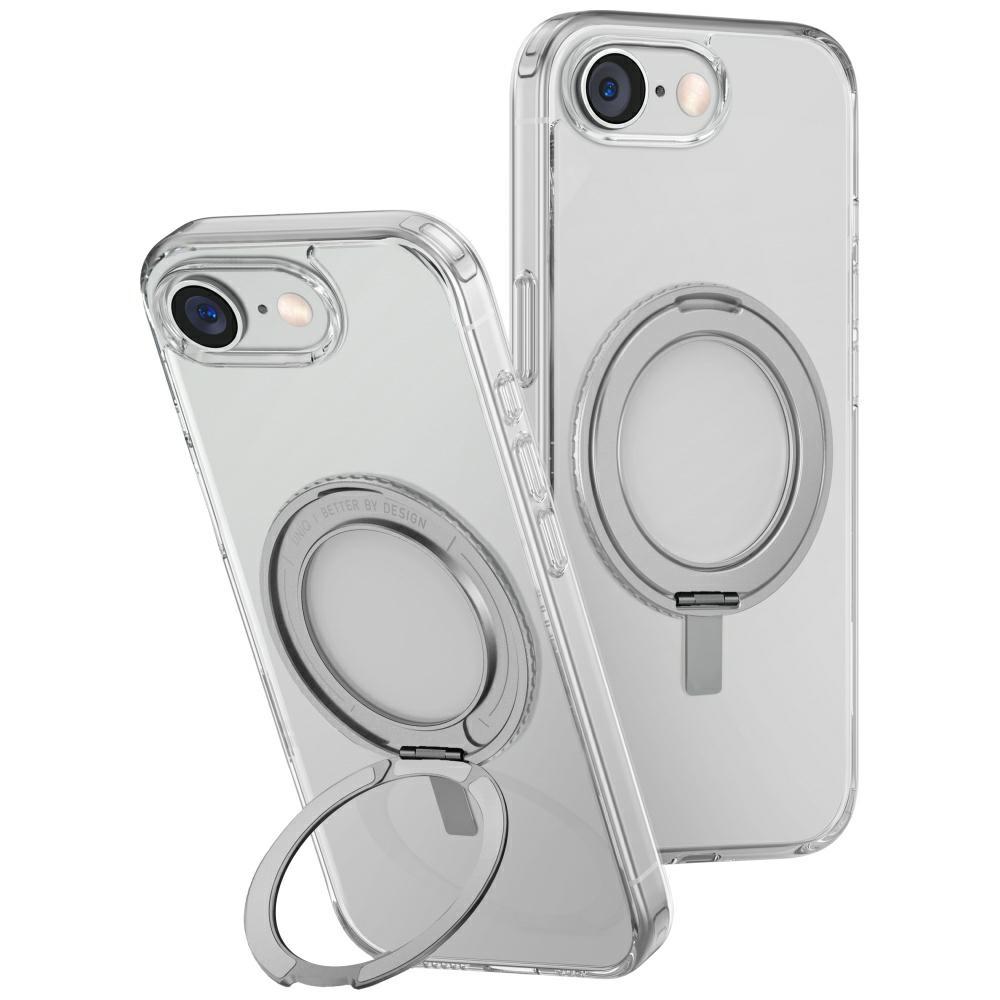 UNIQ Swivix Case for iPhone 16e / 17e 360 Rotating Kickstand Transparent