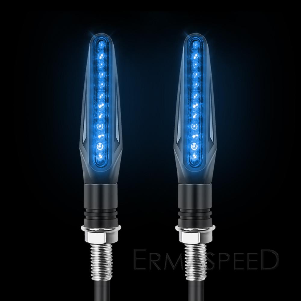 4Pcs Motorcycle Turn Signals LED ABS Plastic Amber Flasher Stop Signal Light Blinker Indicator for Motorcycle Motorbike