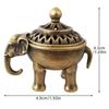 Vintage Legierung Sandelholz Räuchergefäß Elefant Glückliches Jahr des Pferdes Lotus Räuchergefäß mit Griff Ausgehöhlt