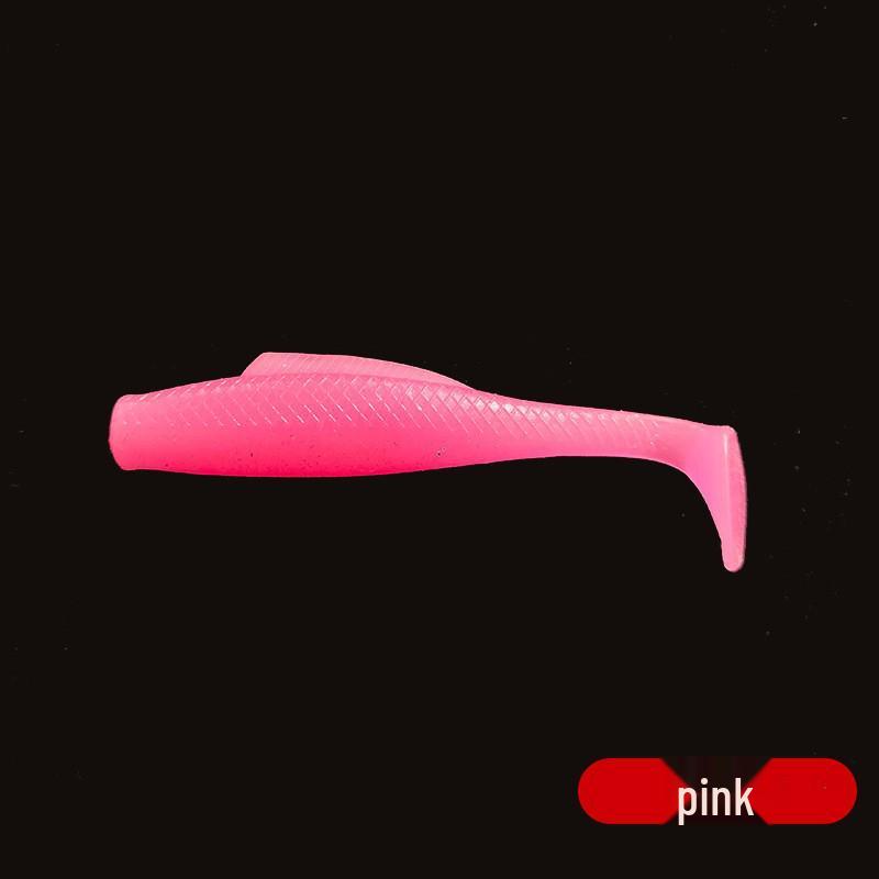 Schwimmender T-förmiger Weichköder: Schwarzer Bionic-Köder für Barsch, Mandarinfisch und Wurzelfisch