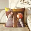 Anime Hikikomari Kyuuketsuki no Monmon Cushion Cover Pillow Case Antidustmite Pillowcase Silky Short Plush Sofa Cushion Cover