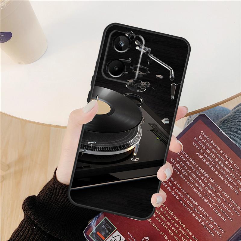 

Vinyl DJ Record Art Case For Realme GT 6 6T 5 GT7 Pro 10 11 12 13 14 Pro Plus C53 C51 C21Y C25S C55 C67 C61 C75 Realme 12 Pro Plus