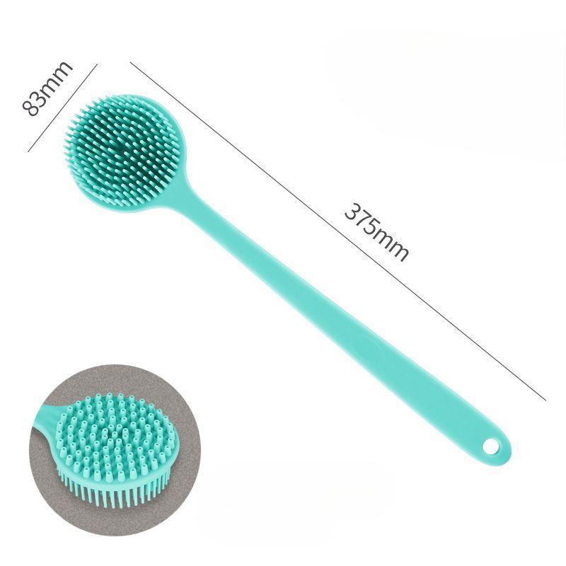 Soft Silicone Bath Brush with Long Handle - Gentle Back Scrubber, Deep Cleaning & Skin Care
