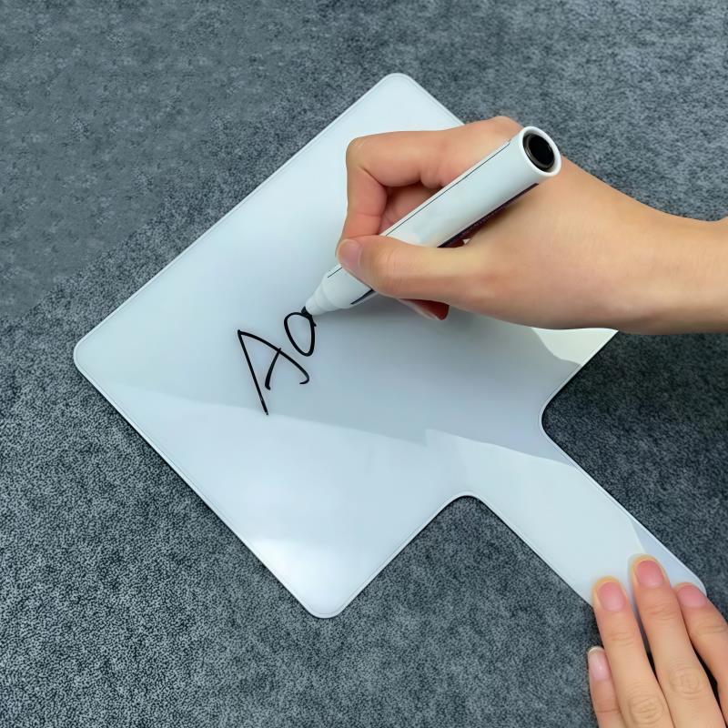 10 Stück trocken abwischbare Antwortpaddel, handgehaltenes doppelseitiges Paddel, Mini-Whiteboards, kleine Whiteboards, trocken abwischbare Schilder, Auktionspaddel