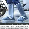 1pair Waterproof Rainproof High-tube Non-slip Shoe Covers - Thickened Wear-resistant Outdoor Shoe Covers For Men And Women