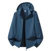 1 Ice Silk Sunscreen Clothing Men's Summer Jacket Thin Skin Clothing Quick-drying and Breathable Outdoor UV-proof Hooded Jacket