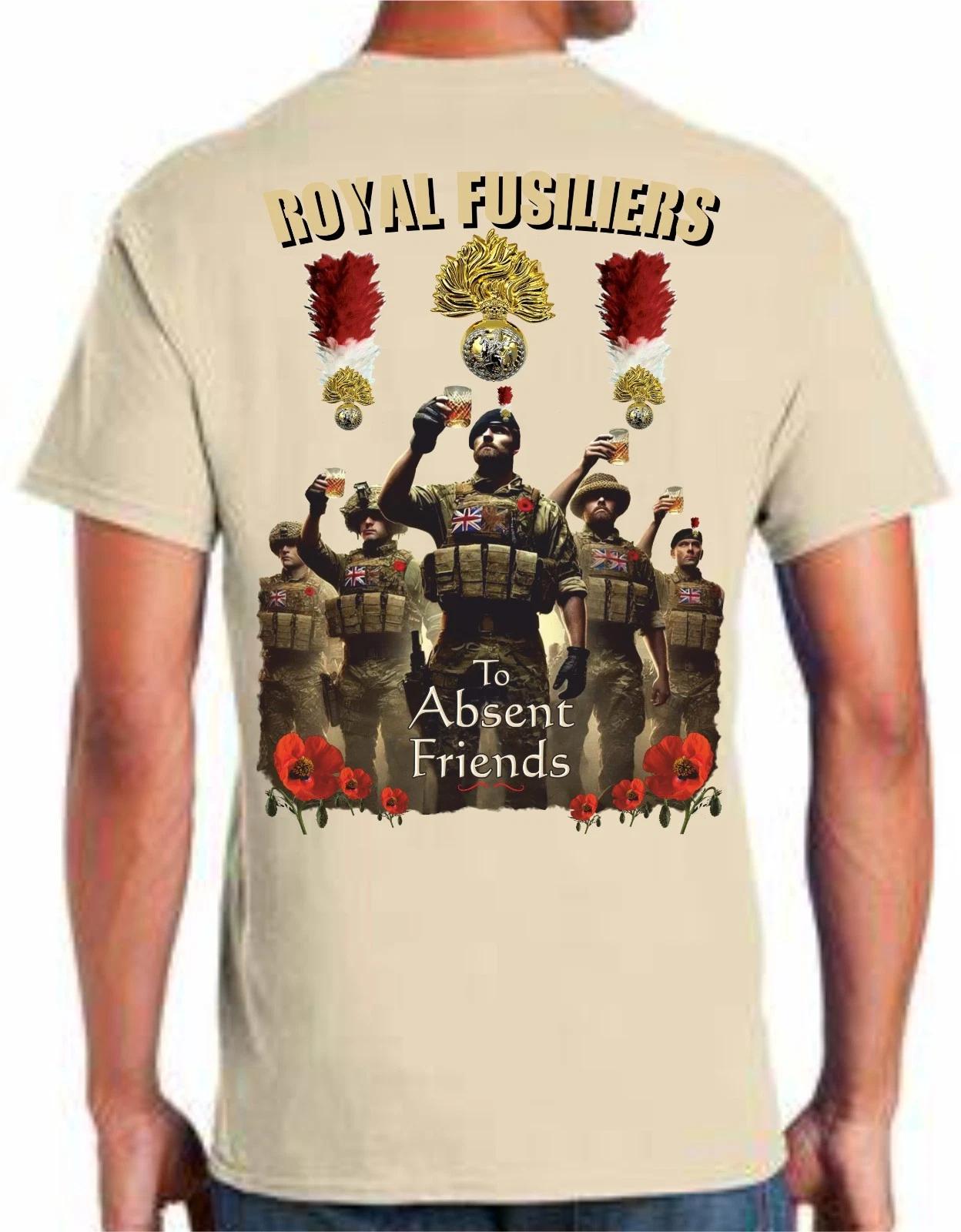 Army Royal Fusiliers T-Shirt Tshirt British RRF 4XL