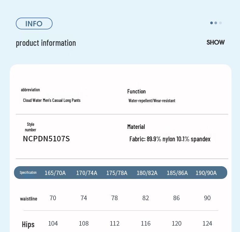 NORTHLAND Men's Outdoor Casual Water-Repellent Cropped Pants