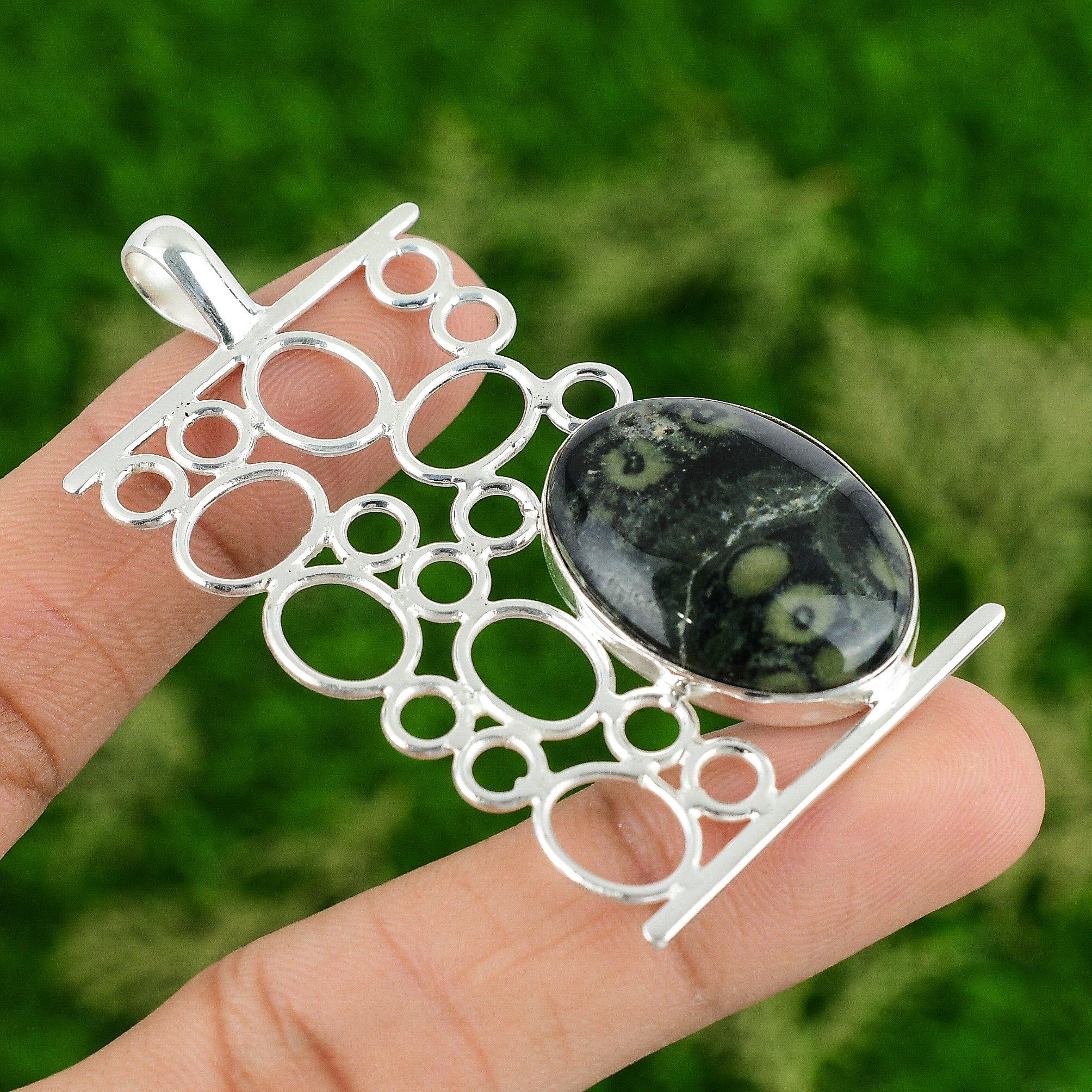 

Kambaba Jasper Gemstone Pendant Unique Jewelry Handmade Pendant 925 Sterling Silver Pendant
