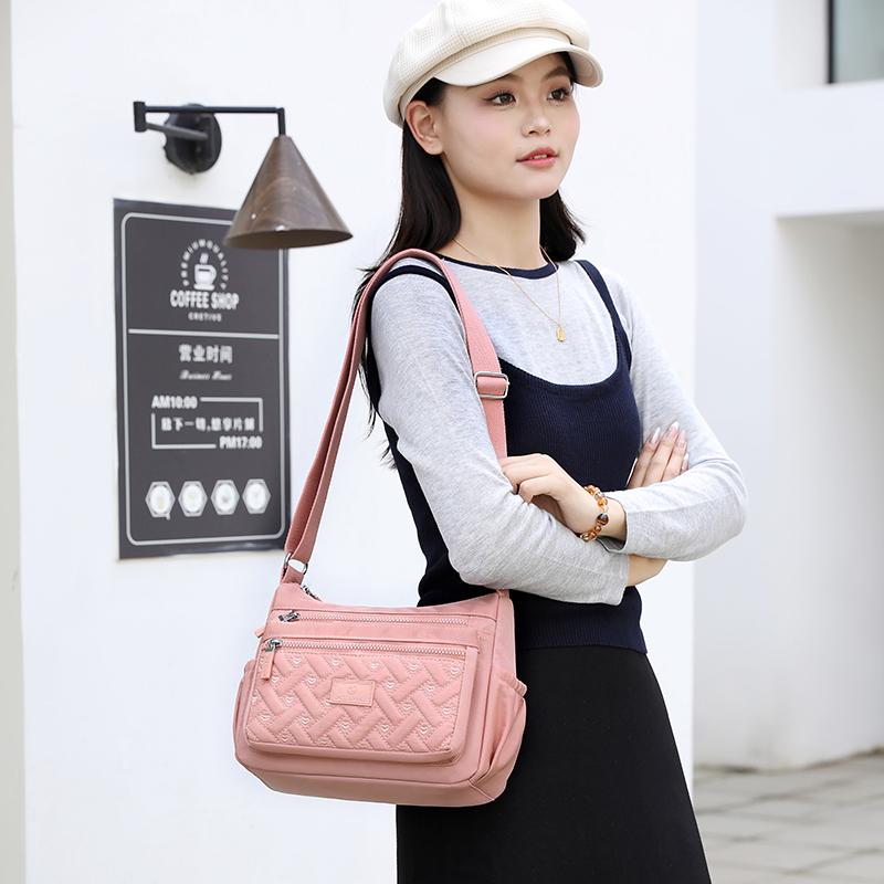 Multi-compartment Shoulder Bag Women's Crossbody Bag Large Capacity Nylon Mother Bag