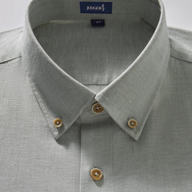 Judger Men s Linen Blend Short-Sleeve Business Casual Shirt 3XL