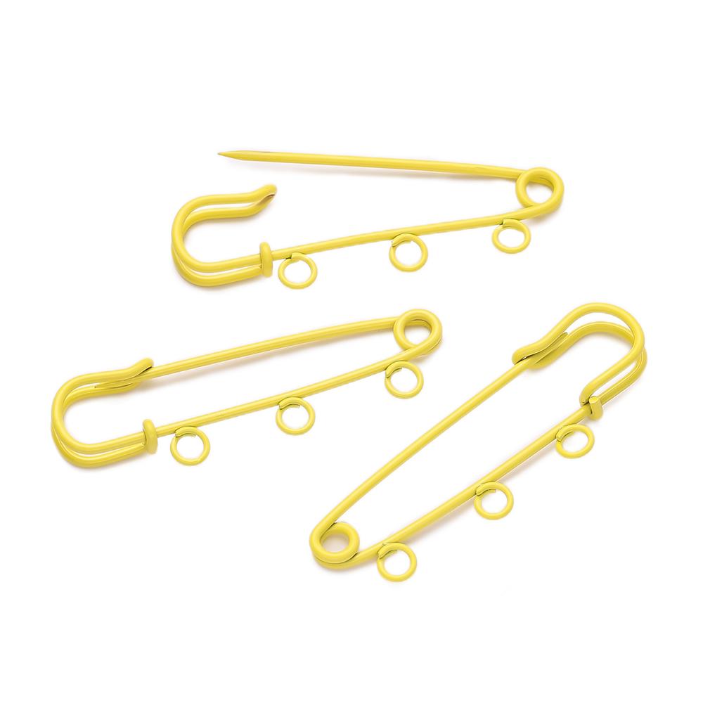 10pcs/lot Colorful Safety Pins Brooch Blank Base Brooch Pins 3/5 Rings Jewelry Pin for DIY Jewelry Making Supplies Accessorie