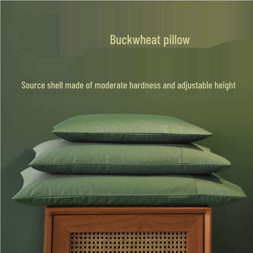 Adjustable Buckwheat Hull Pillow for Adults, Students, and Children - Cervical Support for Home Use