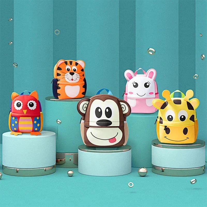 3D New Children School Bags Kids Backpacks Kindergarten Cartoon Animal Toddle Kids Backpack Fashion Travel Outdoor Bags