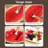 Watermelon Cutter Stainless Steel Fruit Slicer Multipurpose Kitchen Tool for Watermelon Mango Pineapple Cantaloupe