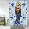 Catholicism Saints Jesus Mary Shower Curtain Bathroom Polyester Waterproof Bath Curtains With Hooks