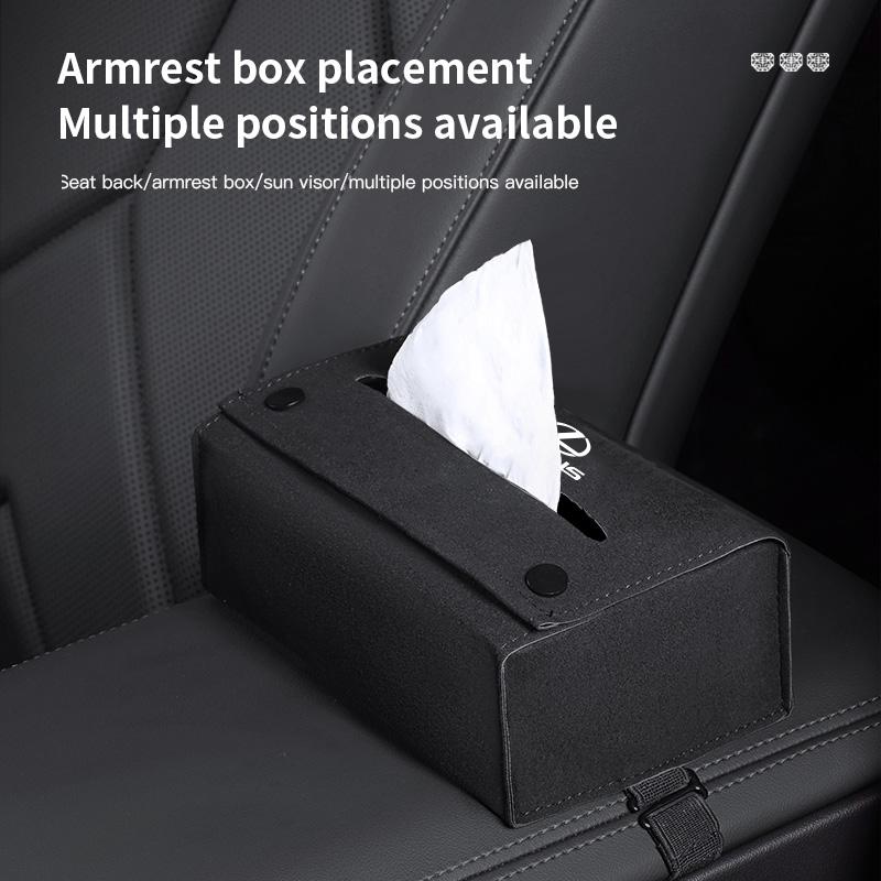 Auto-Taschentuchbox Wildleder-Aufbewahrungstasche Innenzubehör Für Lexus F-SPORT ES RX NX LS UX LM LX GX LC RZ IS CT GS RC HS SC TX LBX