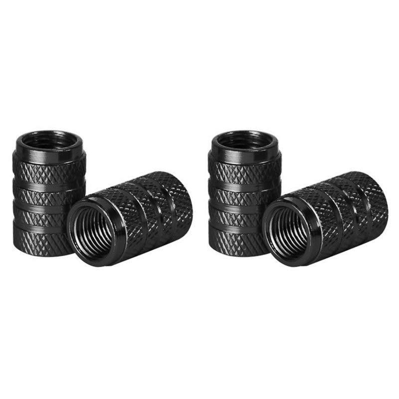 

4pcs Universal Car Wheel Tire Valve Stem Caps Dust Covers Aluminum Tire Wheel Stem Air Valve Cap Car Accessories чорний