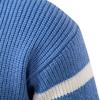 Men's Round Neck Striped Colorblock Sweater Sweater Half Zip Stand Collar Inner Slim Pullover Sweater