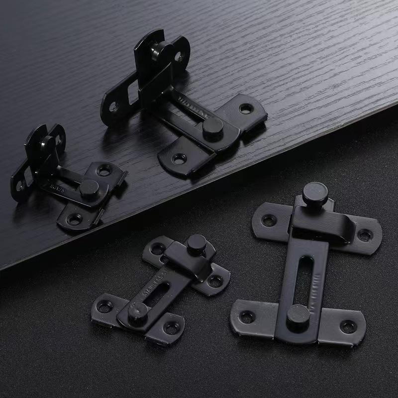 Door Lock 90/180 Degree Barn Bolt Cast Stainless Steel Hook Latch Window Cabinet Locks with Screws Right Angle Sliding Gate Lock