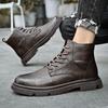 Men's Leather Martin Boots High Top Work Boots