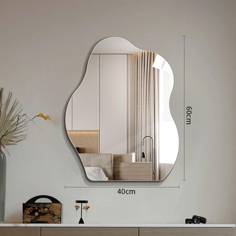 Irregular Shape LED Vanity Mirror: Wall-Mounted, Luminous, Smart Cloud Bedroom Makeup Mirror with Lights