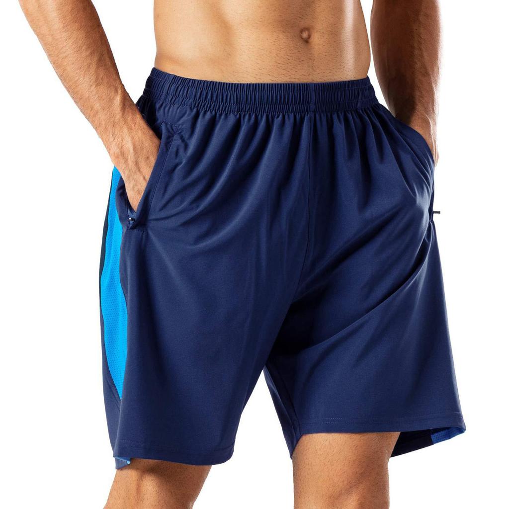 Fashion Men's Color Block Pocket Fitness Sports Running Casual Shorts Pants