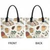  Cozy Winter Pattern Tote Bag Casual Reusable Daily Shoulder Bag