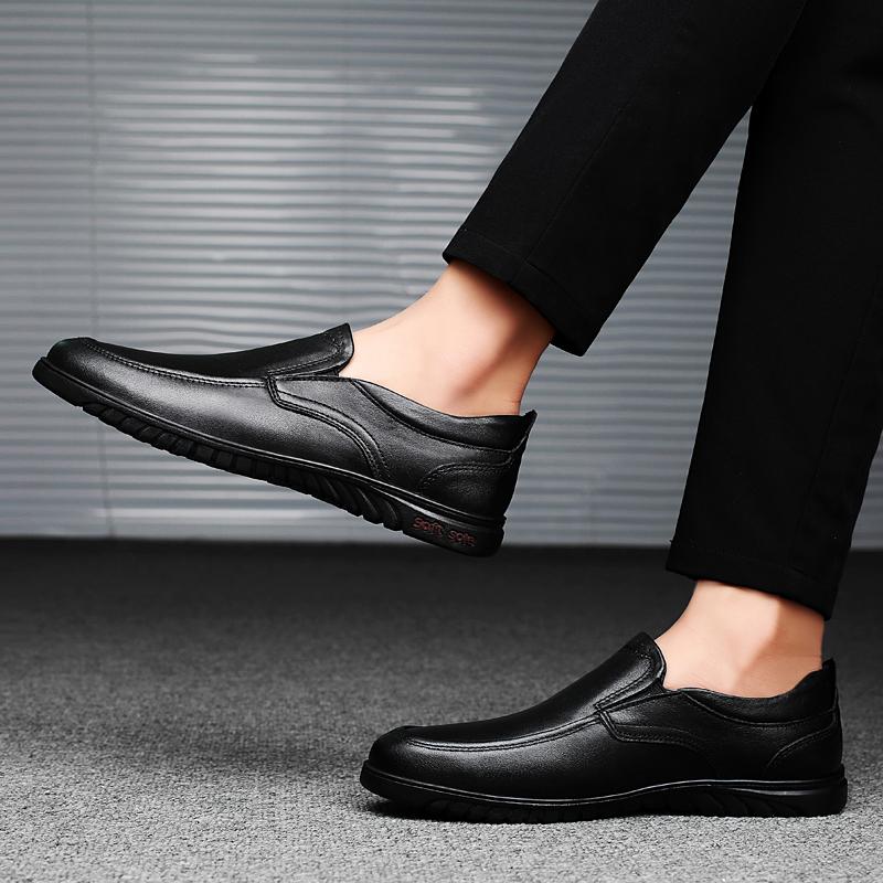 Men Shoe Genuine Leather Men Loafers Outdoor Men Casual Business Shoes Mens Slip on Office Shoes Classic Men's Comfortable Flats