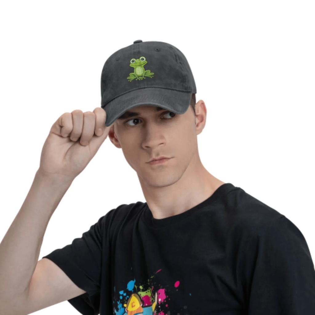 Green Big Eyes Frog Fashion Classic Cotton Trucker Hat Summer Dad Cowboy Cap Outdoor Leisure Basketball Caps