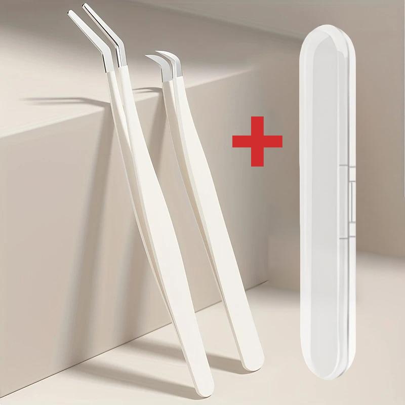 1 Pcs Eyelashes Tweezers Stainless Steel Superhard Tweezers High Precision Anti-static Tweezers for Eyelash Extensions