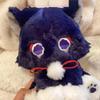 1PC Game Genshin Impact Scaramouche Cat Plush Collection Model Purple Cat Doll Toy Plushine For Kid Birthday Gift