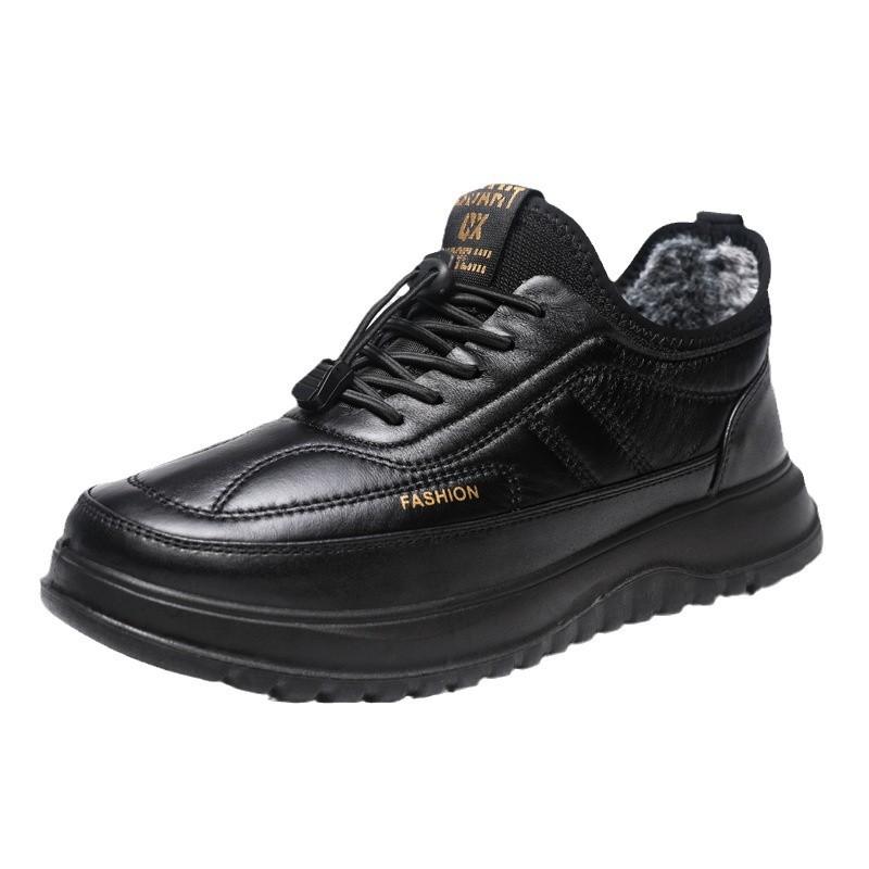 Old Beijing Cloth Shoes Men's Winter Dad Cotton Shoes Velvet Warm Non-slip Waterproof Middle-aged and Elderly Men's Shoes Soft Sole