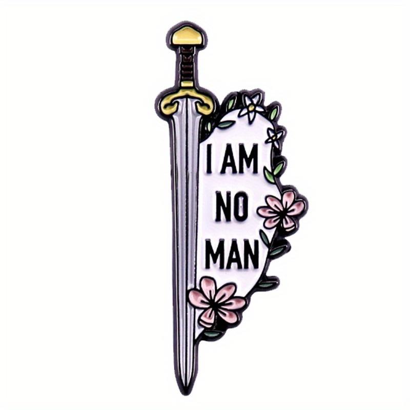“Я НЕ ЧОЛОВІК" Лист Піни Весела Гра Меч Брошка Значок Сумки Аксесуари Подарунок