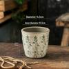 Retro Blue & White Distressed Ceramic Succulent Pot – Simple Decorative Vase for Green Plants & Flowers