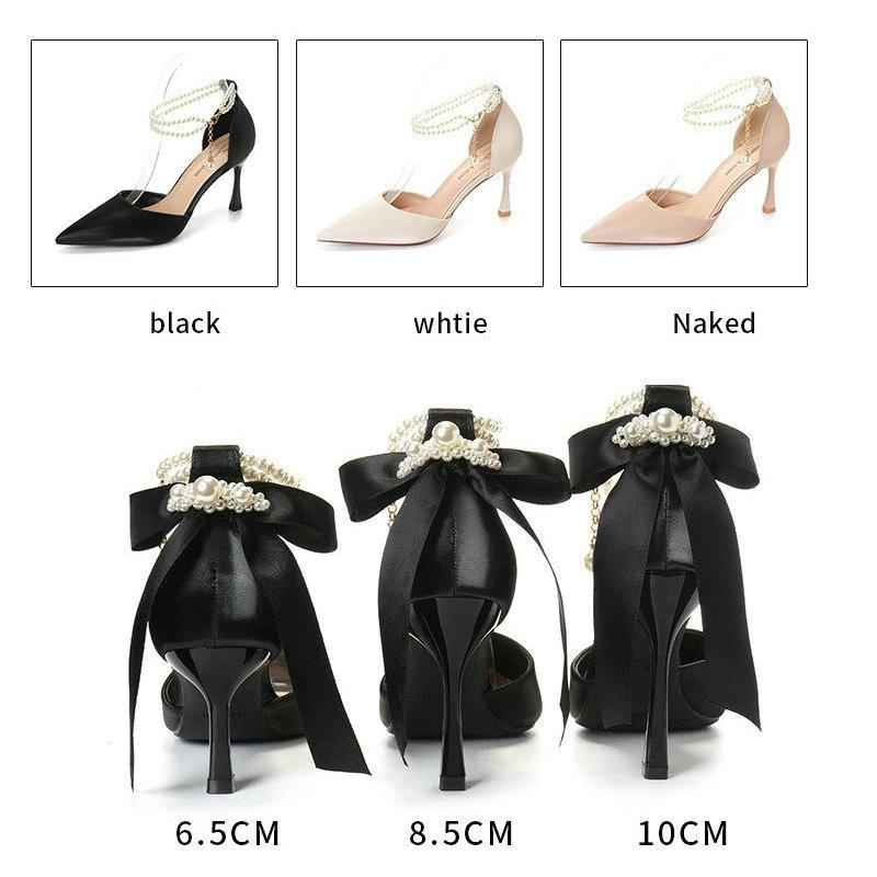 Fashion 2025 New Hollow Head High Heel Sandals Pearl Slim Heels Senior Sense Nude Nightclub Shoes Women