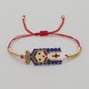 2025 Year of the Snake Lucky Red String Handmade Beaded Bracelet Set with Evil Eye for Couples