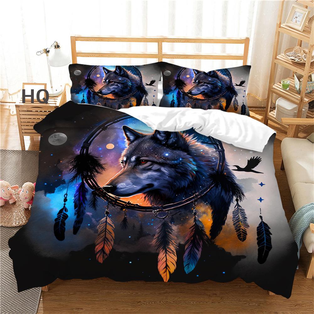 Dream Catcher Wolf Series Bedding Two Or Three-Piece Digital Set