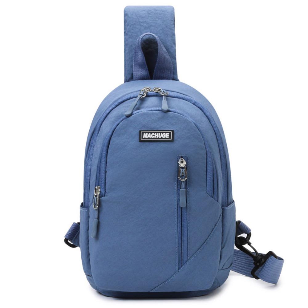 

Нейлоновая мужская нагрудная сумка Повседневная мужская сумка через плечо Портативная наплечная сумка Женская Мужская синий