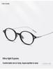 Ultra-Light Oval TR Frame Glasses with Titanium Temples, Suitable for Women's Nerdy Academic Style, Model Ti0046 (Lens Customizable)